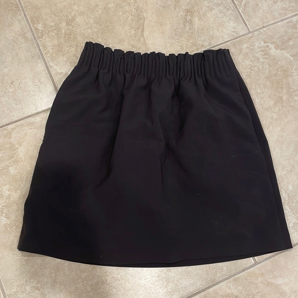 J CREW Women’s Skirt Cinched Waist Black Mini Size 2